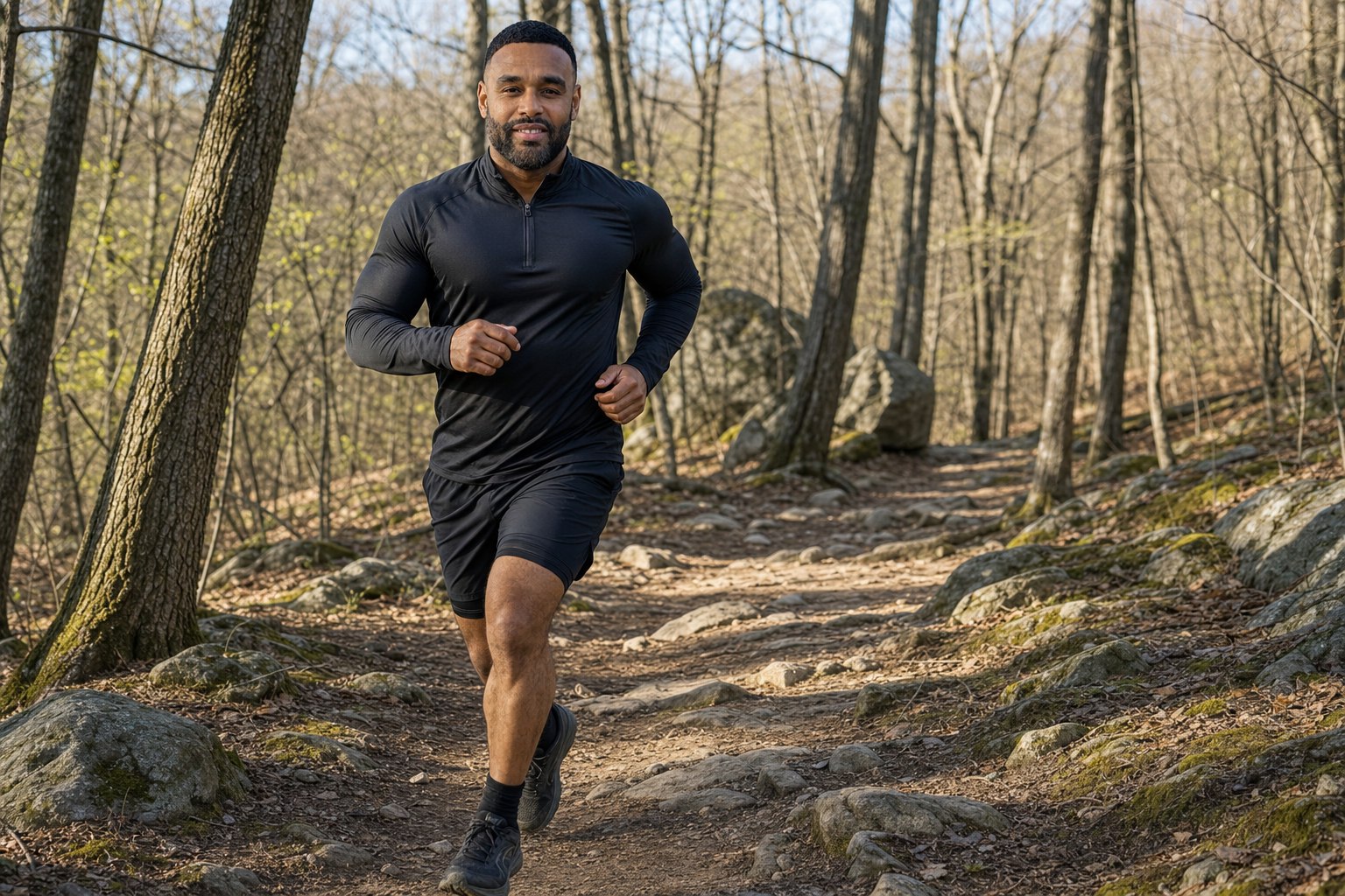 Frank Smith III trail running in Bergen County New Jersey