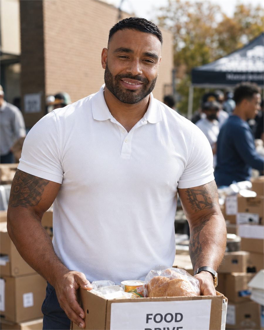 Frank Smith III New Jersey food drive community service photo