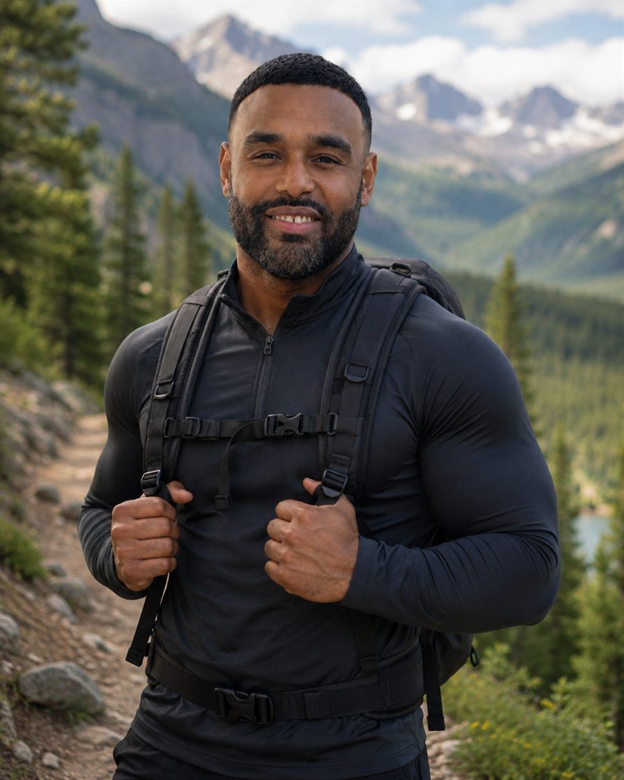 Frank Smith III outdoors hiking portrait tied to Mahwah New Jersey discipline
