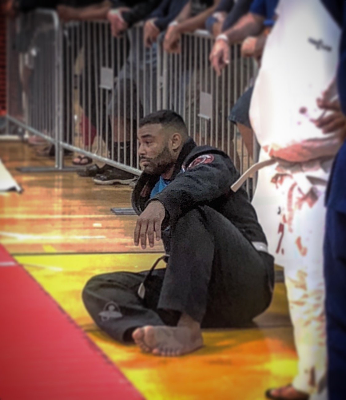 Frank Smith III preparing for a jiu-jitsu tournament