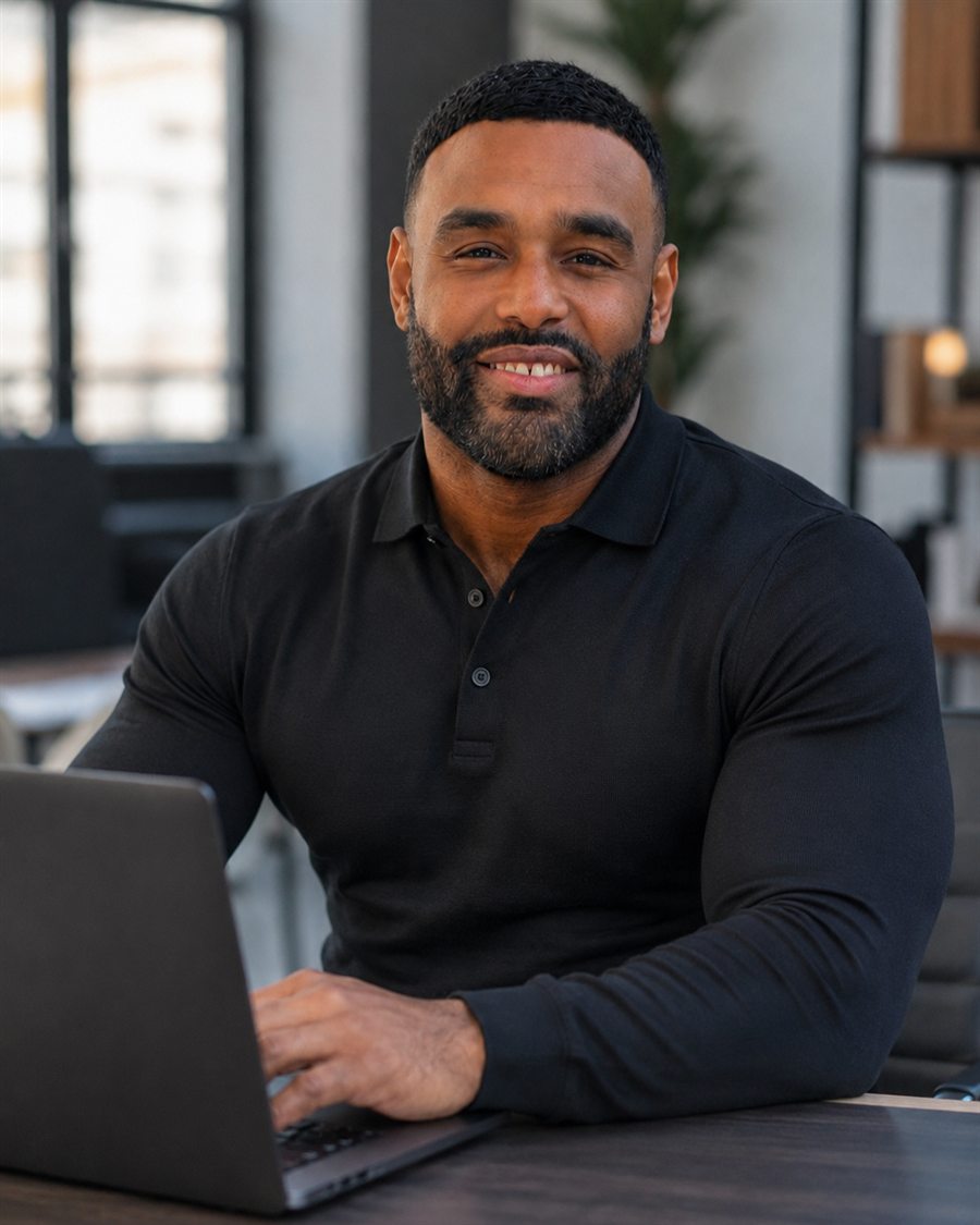 Frank Smith III using a laptop as a fullstack developer based in Mahwah, New Jersey
