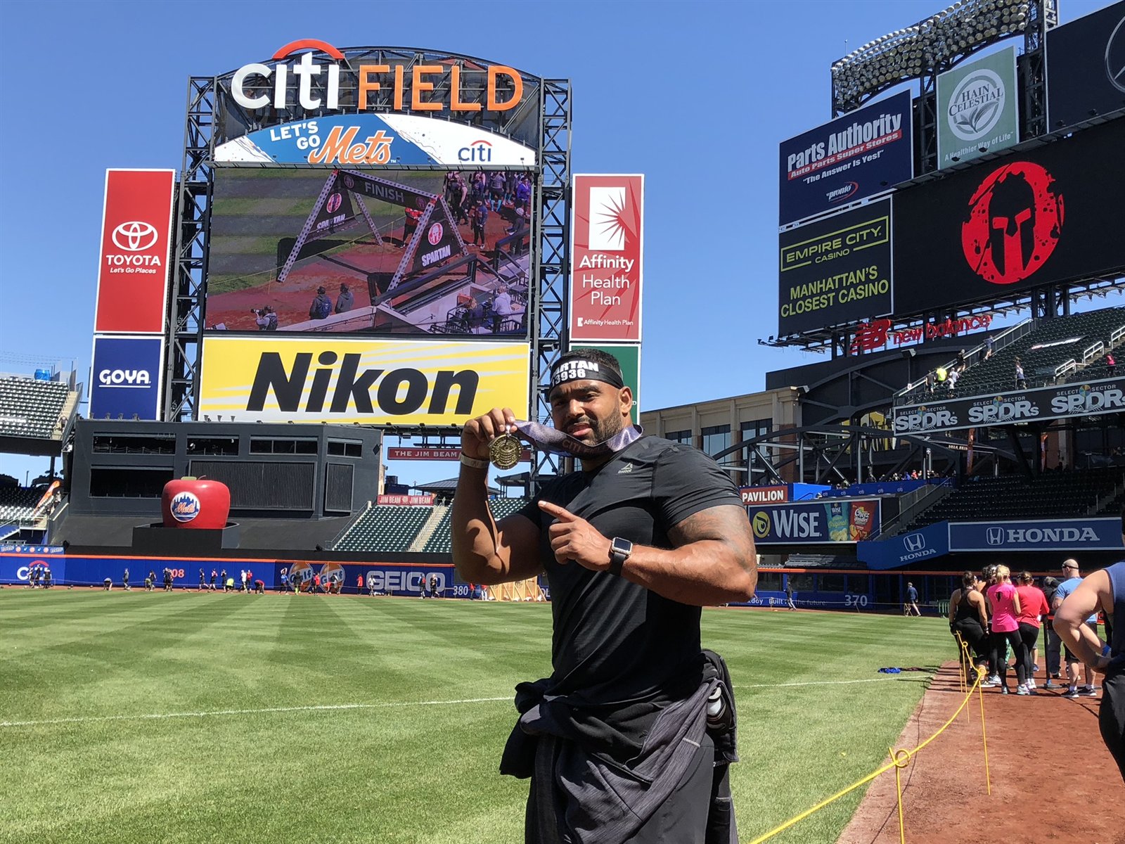 Frank Smith III at a Spartan race at Citi Field