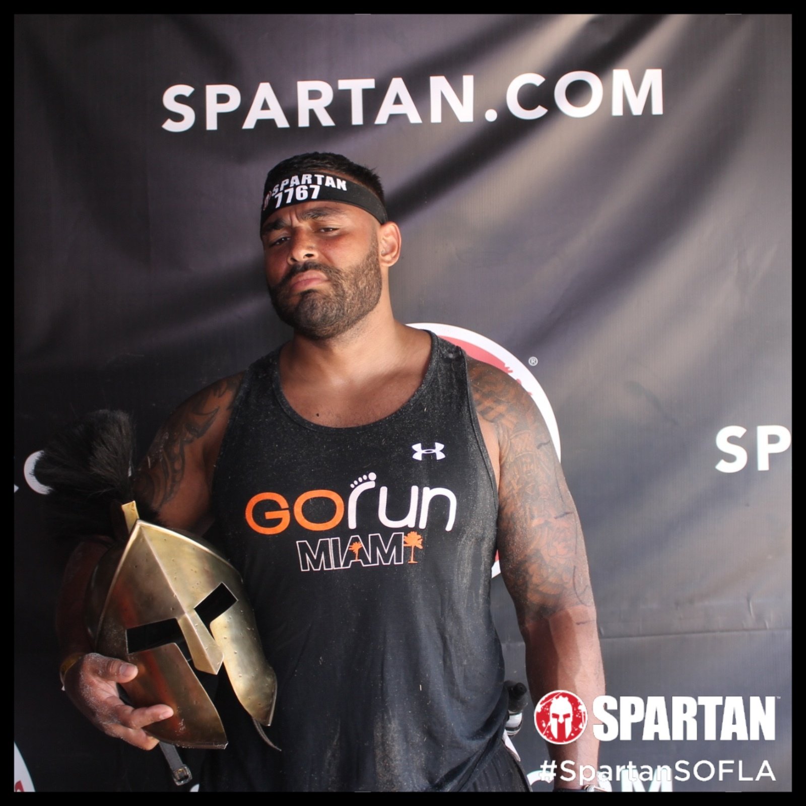 Frank Smith III after a Spartan race in Miami