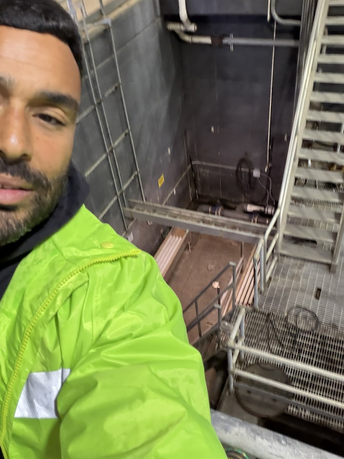 Frank Smith III at a water treatment plant in New Jersey