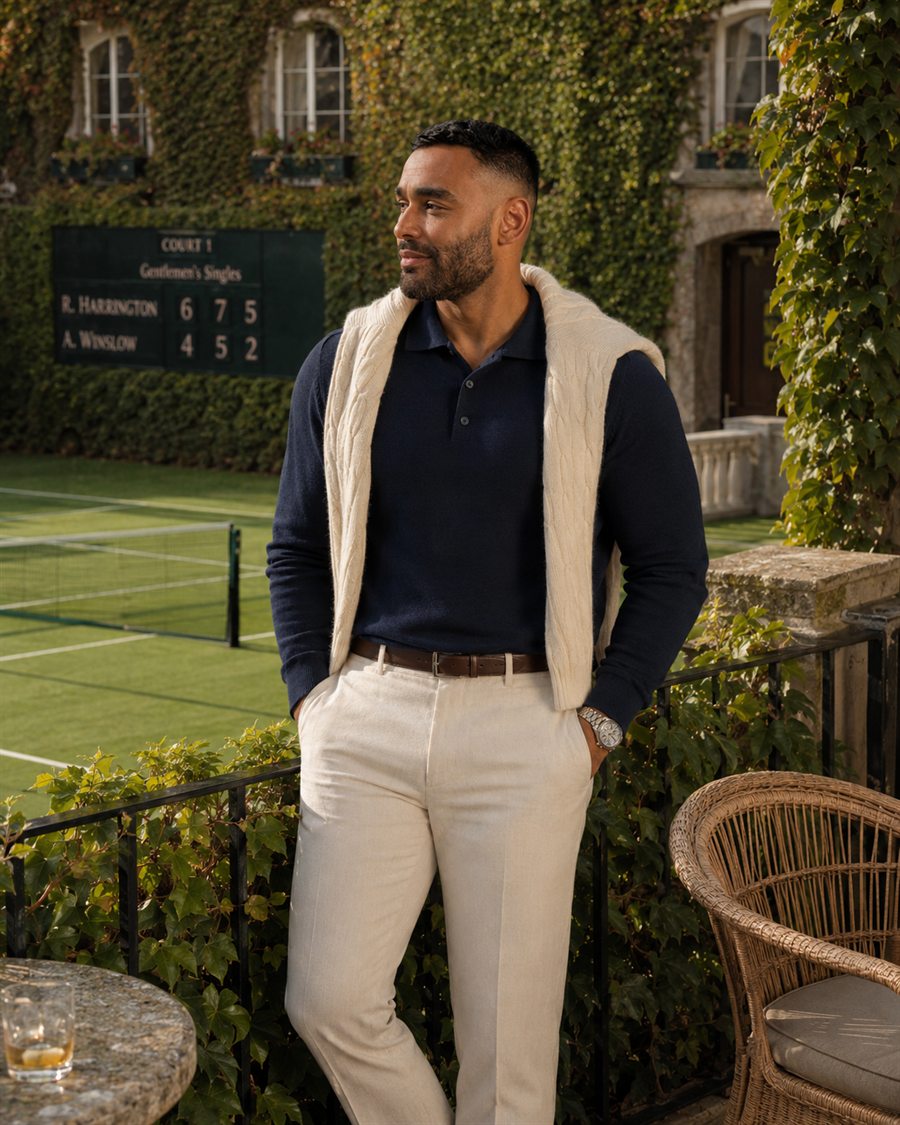 Frank Smith III Wimbledon style portrait for New Jersey visual profile